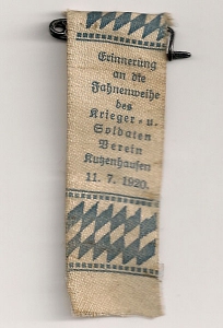 Festzeichen zur Erinnerung an die Fahnenweihe 1920